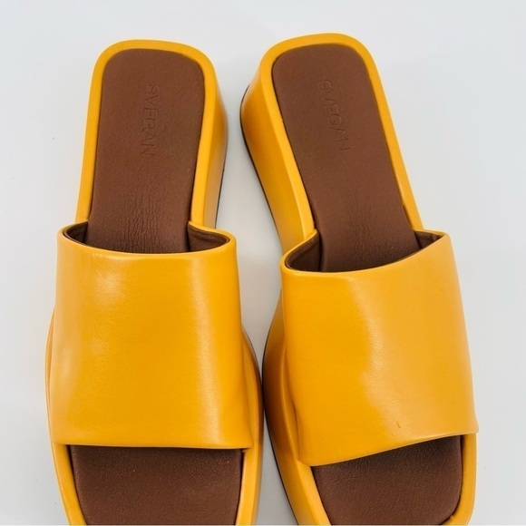 Alohas Janice Platform Sandals‎ Slides Orange Svegan  90s Y2K EU41 10-10.5 - Picture 8 of 14